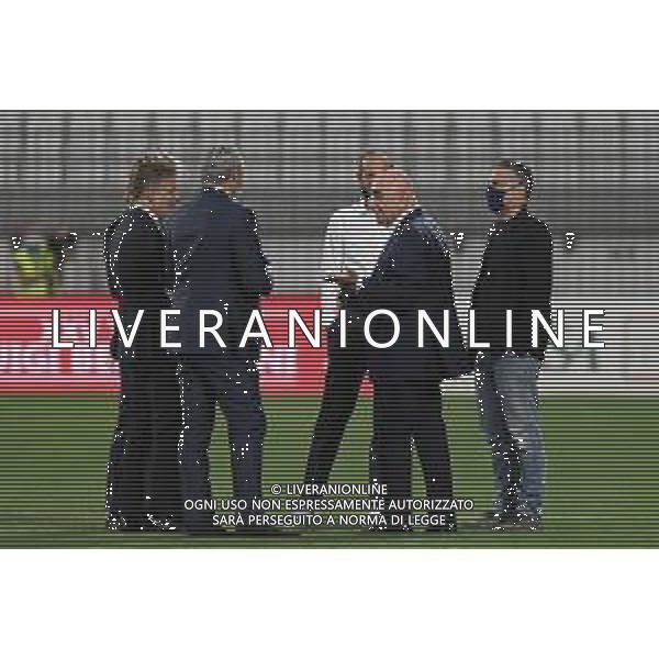 Monza 31.07.2021 U-Power Stadium Monza vs Juventus 25imo Trofeo Luigi Berlusconi ©Viganti/Agenzia Aldo Liverani Nella foto: federico cherubini, pavel nedved, massiliano allegri, adriano galliani con il figlio e maurizio arrivabene ©Vigenti Manuela/AGENZIA ALDO LIVERANI SAS