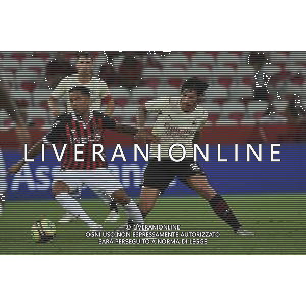 Sandro Tonali (Milan) in pressione su un avversario Nizza vs Milan amichevole precampionato Nizza (FRA) 31-07-2021 Stadio Allianz Riviera foto Roberto Garavaglia/ag. Aldo Liverani sas/AGENZIA ALDO LIVERANI SAS