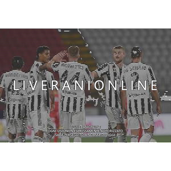 Monza 31.07.2021 U-Power Stadium Monza vs Juventus 25imo Trofeo Luigi Berlusconi ©Viganti/Agenzia Aldo Liverani Nella foto: esultanza juventus dopo il gol di dejan kulusevski ©Viganti Manuela/AGENZIA ALDO LIVERANI SAS