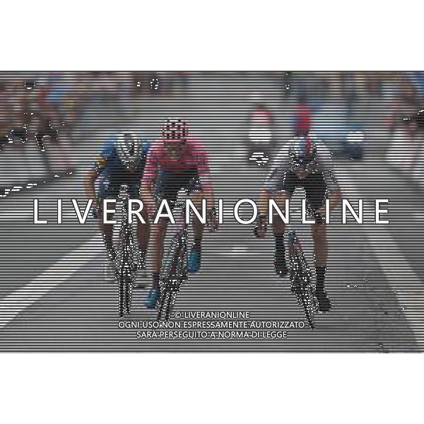 31-07-2021 Clasica San Sebastian; 2021, Ef Education - Nippo; 2021, Bahrain - Victorious; 2021, Deceuninck - Quick Step; Powless, Neilson; Mohoric, Matej; Honore, Mikkel Frolich; San Sebastian; - Ciclismo ©SIROTTI/AGENZIA ALDO LIVERANI SAS