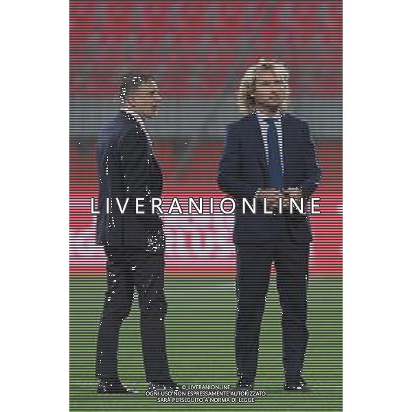 Monza 31.07.2021 U-Power Stadium Monza vs Juventus 25imo Trofeo Luigi Berlusconi ©Viganti/Agenzia Aldo Liverani Nella foto: pavel nedved e federico cherubini ©Viganti Manuela/AGENZIA ALDO LIVERANI SAS