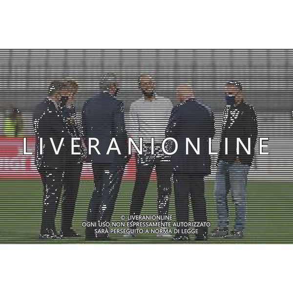 Monza 31.07.2021 U-Power Stadium Monza vs Juventus 25imo Trofeo Luigi Berlusconi ©Viganti/Agenzia Aldo Liverani Nella foto: adriano galliani con il figlio, massimiliano allegri, pavel nedved e federico cherubini ©Viganti Manuela/AGENZIA ALDO LIVERANI SAS