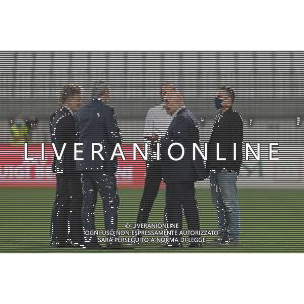 Monza 31.07.2021 U-Power Stadium Monza vs Juventus 25imo Trofeo Luigi Berlusconi ©Viganti/Agenzia Aldo Liverani Nella foto: adriano galliani con il figlio, massimiliano allegri, pavel nedved e federico cherubini ©Viganti Manuela/AGENZIA ALDO LIVERANI SAS