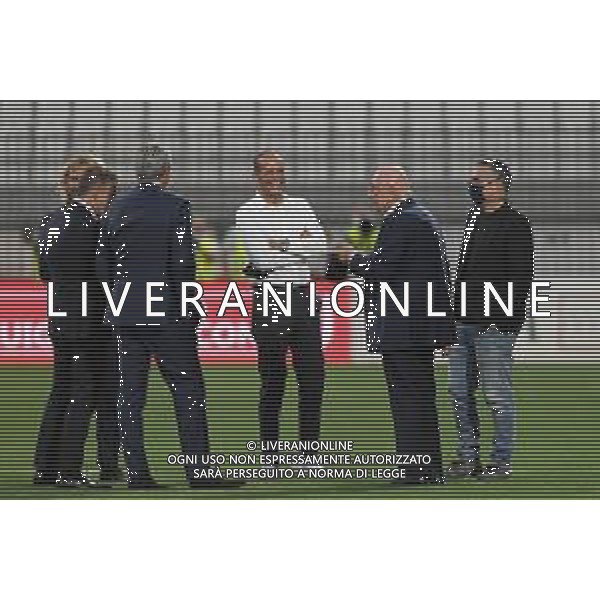 Monza 31.07.2021 U-Power Stadium Monza vs Juventus 25imo Trofeo Luigi Berlusconi ©Viganti/Agenzia Aldo Liverani Nella foto: adriano galliani con il figlio, massimiliano allegri, pavel nedved e federico cherubini ©Viganti Manuela/AGENZIA ALDO LIVERANI SAS