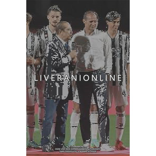 Monza 31.07.2021 U-Power Stadium Monza vs Juventus 25imo Trofeo Luigi Berlusconi ©Viganti/Agenzia Aldo Liverani Nella foto: paolo berlusconi e massimiliano allegri ©Viganti Manuela/AGENZIA ALDO LIVERANI SAS