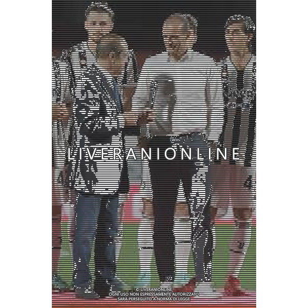 Monza 31.07.2021 U-Power Stadium Monza vs Juventus 25imo Trofeo Luigi Berlusconi ©Viganti/Agenzia Aldo Liverani Nella foto: paolo berlusconi e massimiliano allegri ©Viganti Manuela/AGENZIA ALDO LIVERANI SAS