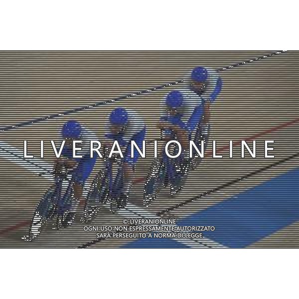 02-08-2021 Giochi Olimpici Pista Uomini; Giornata 01; 2021, Italia; squadra quartetto maschile con Filippo Ganna, Francesco Lamon, Jonathan Milan e Simone Consonni. - Izu; ©SIROTTI/AGENZIA ALDO LIVERANI SAS