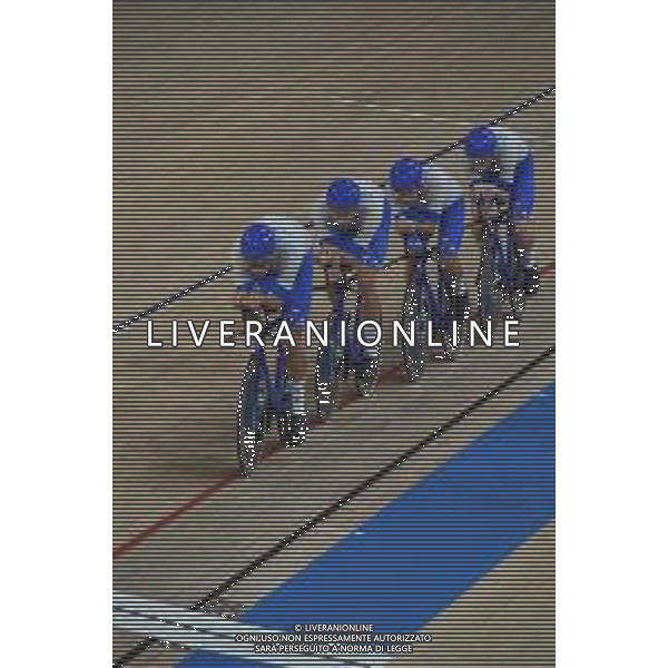 02-08-2021 Giochi Olimpici Pista Uomini; Giornata 01; 2021, Italia; squadra quartetto maschile con Filippo Ganna, Francesco Lamon, Jonathan Milan e Simone Consonni. - Izu; ©SIROTTI/AGENZIA ALDO LIVERANI SAS