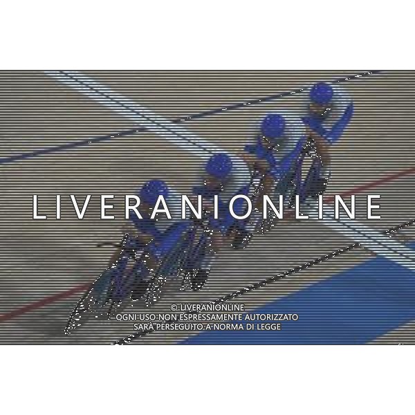 02-08-2021 Giochi Olimpici Pista Uomini; Giornata 01; 2021, Italia; squadra quartetto maschile con Filippo Ganna, Francesco Lamon, Jonathan Milan e Simone Consonni. - Izu; ©SIROTTI/AGENZIA ALDO LIVERANI SAS