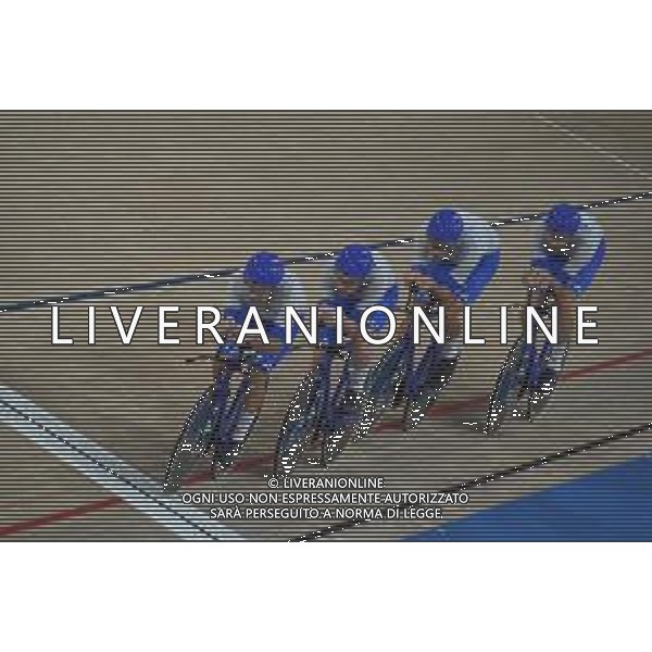 02-08-2021 Giochi Olimpici Pista Uomini; Giornata 01; 2021, Italia; squadra quartetto maschile con Filippo Ganna, Francesco Lamon, Jonathan Milan e Simone Consonni. - Izu; ©SIROTTI/AGENZIA ALDO LIVERANI SAS