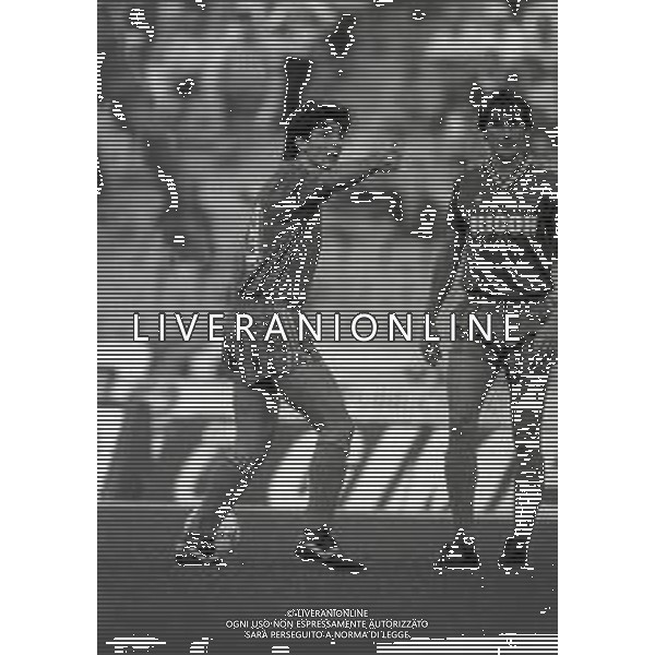12-10-1986 UDINE CAMPIONATO DI CALCIO SERIE A UDINESE-VERONA 2-2 NELLA FOTO PAOLO ROSSI-MARCO PACIONE AG ALDO LIVERANI SAS