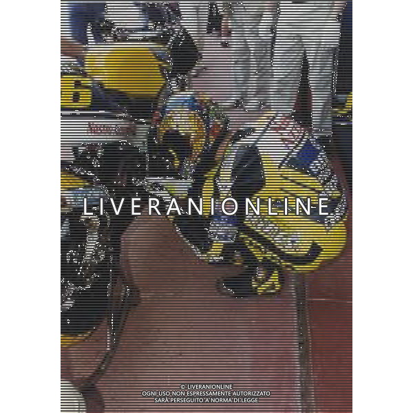 RETROSPETTIVA VALENTINO ROSSI MOTOCICLISMO NELLA FOTO VALENTINO ROSSI NELL\'ANNO 2000 FOTO CONTROLUCE MONZA-AG ALDO LIVERANI SAS