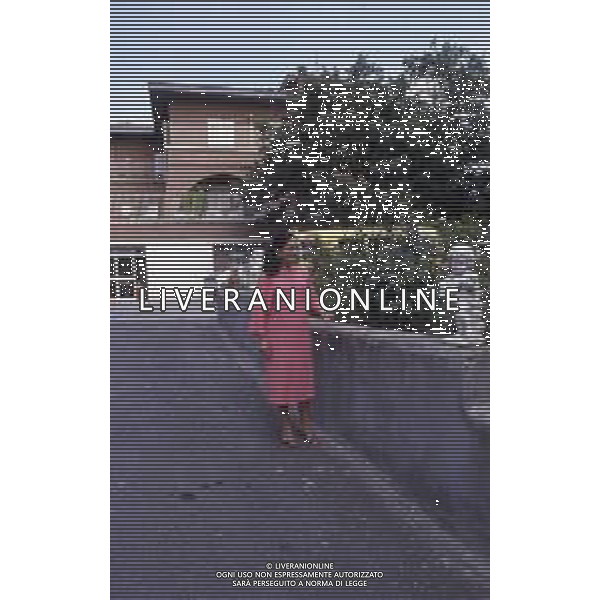 RETROSPETTIVA EBE GIORGINI CRIMINALE ITALIANA FONDATRICE DI UNA SETTA NELLA FOTO EBE GIORGINI NELLA SUA CASA DI MORLUPO NELL\'ANNO 1985 AG ALDO LIVERANI SAS