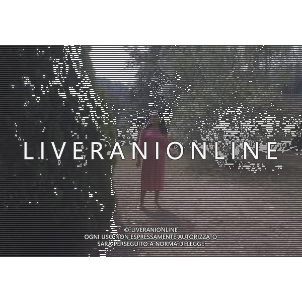RETROSPETTIVA EBE GIORGINI CRIMINALE ITALIANA FONDATRICE DI UNA SETTA NELLA FOTO EBE GIORGINI NELLA SUA CASA DI MORLUPO NELL\'ANNO 1985 AG ALDO LIVERANI SAS