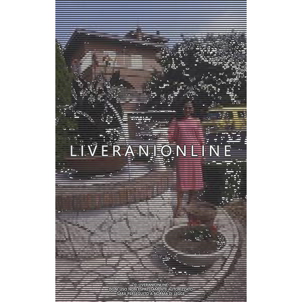 RETROSPETTIVA EBE GIORGINI CRIMINALE ITALIANA FONDATRICE DI UNA SETTA NELLA FOTO EBE GIORGINI NELLA SUA CASA DI MORLUPO NELL\'ANNO 1985 AG ALDO LIVERANI SAS