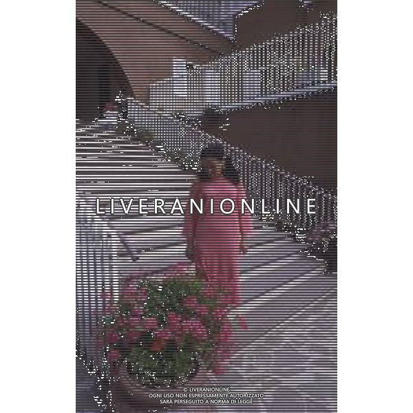 RETROSPETTIVA EBE GIORGINI CRIMINALE ITALIANA FONDATRICE DI UNA SETTA NELLA FOTO EBE GIORGINI NELLA SUA CASA DI MORLUPO NELL\'ANNO 1985 AG ALDO LIVERANI SAS