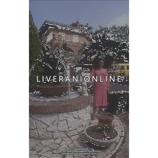 RETROSPETTIVA EBE GIORGINI CRIMINALE ITALIANA FONDATRICE DI UNA SETTA NELLA FOTO EBE GIORGINI NELLA SUA CASA DI MORLUPO NELL\'ANNO 1985 AG ALDO LIVERANI SAS
