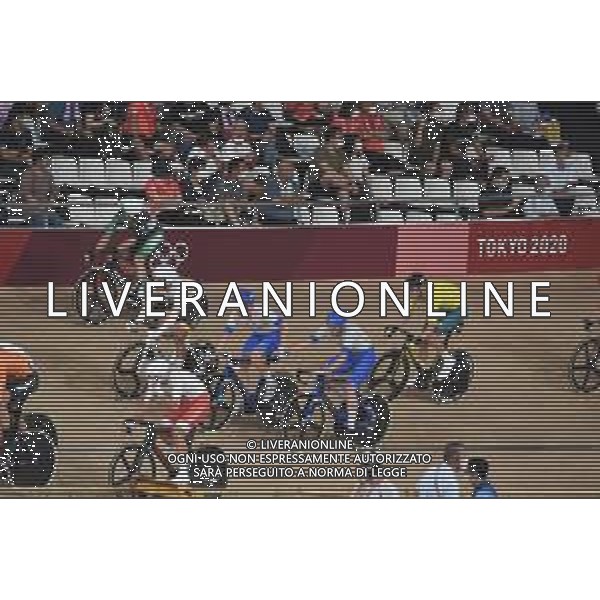 07-08-2021 Giochi Olimpici Pista Uomini; Giornata 06; 2021, Cofidis; Viviani, Elia; Consonni, Simone; Izu; ; Ciclismo Olimpiadi Tokyo 2020 Giappone ©SIROTTI/AGENZIA ALDO LIVERANI SAS