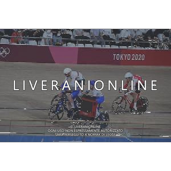 07-08-2021 Giochi Olimpici Pista Uomini; Giornata 06; 2021, Cofidis; Viviani, Elia; Consonni, Simone; Izu; ; Ciclismo Olimpiadi Tokyo 2020 Giappone ©SIROTTI/AGENZIA ALDO LIVERANI SAS