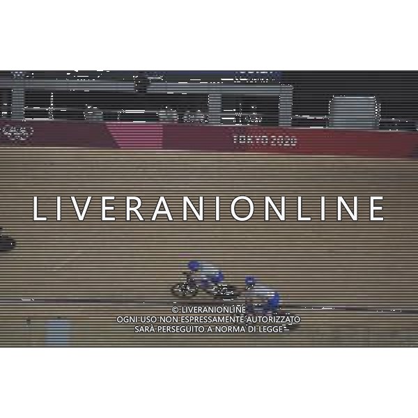 07-08-2021 Giochi Olimpici Pista Uomini; Giornata 06; 2021, Cofidis; Viviani, Elia; Consonni, Simone; Izu; ; Ciclismo Olimpiadi Tokyo 2020 Giappone ©SIROTTI/AGENZIA ALDO LIVERANI SAS