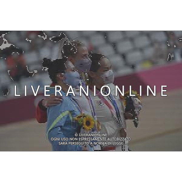 08-08-2021 Giochi Olimpici Pista Donne; Giornata 07; 2021, Canada; 2021, Ukraina; 2021, Hong Kong; Mitchell, Kelsey; Starikova, Olena; Lee, Wai Sze; Izu; - Ciclismo Olimpiadi Tokyo 2020 Giappone ©SIROTTI/AGENZIA ALDO LIVERANI SAS