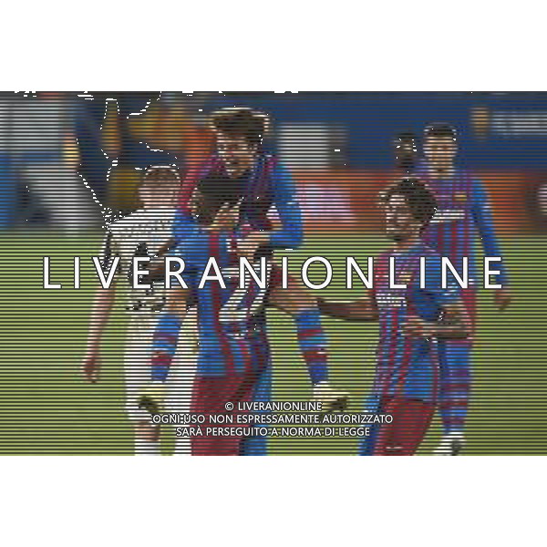 esultanza Barcellona dopo il gol del 3 a 0 Barcellona vs Juventus - Trofeo Gamper amichevole precampionato Barcellona (SPA) 08-08-2021 Stadio Johan Cruijff foto Roberto Garavaglia/ag. Aldo Liverani sas/AGENZIA ALDO LIVERANI SAS