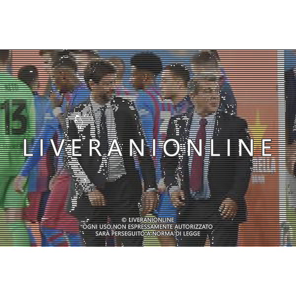 Andrea Agnelli SX presidente Juventus e Joan Laporta DX presidente Barcellona Barcellona vs Juventus - Trofeo Gamper amichevole precampionato Barcellona (SPA) 08-08-2021 Stadio Johan Cruijff foto Roberto Garavaglia/ag. Aldo Liverani sas/AGENZIA ALDO LIVERANI SAS