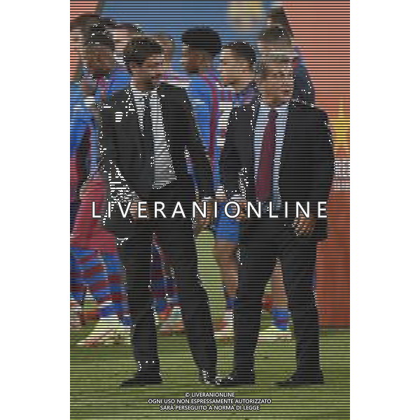Andrea Agnelli SX presidente Juventus e Joan Laporta DX presidente Barcellona Barcellona vs Juventus - Trofeo Gamper amichevole precampionato Barcellona (SPA) 08-08-2021 Stadio Johan Cruijff foto Roberto Garavaglia/ag. Aldo Liverani sas/AGENZIA ALDO LIVERANI SAS