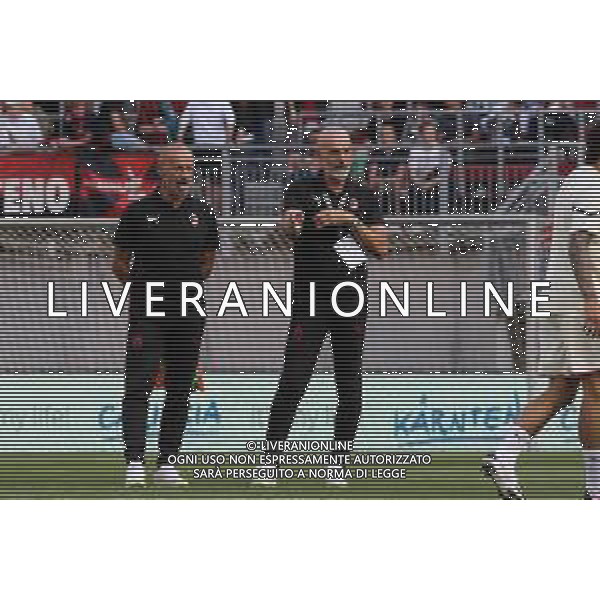 KLAGENFURT/WORTHERSEE STADION 08-08-2021 AG.ALDO LIVERANI/ PAOLA GARBUIO AMICHEVOLE Real Madrid C.F. vs AC Milan NELLA FOTO:PIOLI STEFANO CON GIACOMO MURELLI ©GARBUIO PAOLA/AGENZIA ALDO LIVERANI SAS