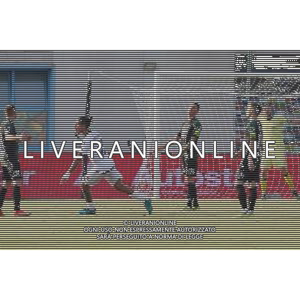 13-08-2021 LIGNANO SABBIADORO PRELIMINARI DI COPPA ITALIA PORDENONE -SPEZIA NELLA FOTO ESULTANZA NIKOLAOU DMITRIOS FOTO PAOLA GARBUIO-AG ALDO LIVERANI SAS