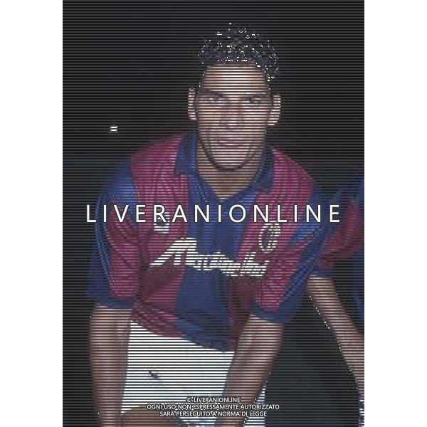 RETROSPETTIVA GIUSEPPE LORENZO CALCIATORE NELLA FOTO GIUSEPPE LORENZO CON LA MAGLIA DEL BOLOGNA CALCIO AG ALDO LIVERANI SAS
