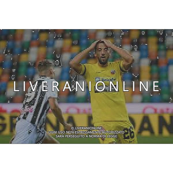 GriffoniE/LMedia - Trentaduesimi - Udinese vs Ascoli - Coppa Italia 2021/2022 13 agosto 2021 - Dacia Arena, Udine, Italia Nella foto: Delusione di Soufiane Bidaoui (Ascoli) @GriffoniE/LMedia/AGENZIA ALDO LIVERANI SAS