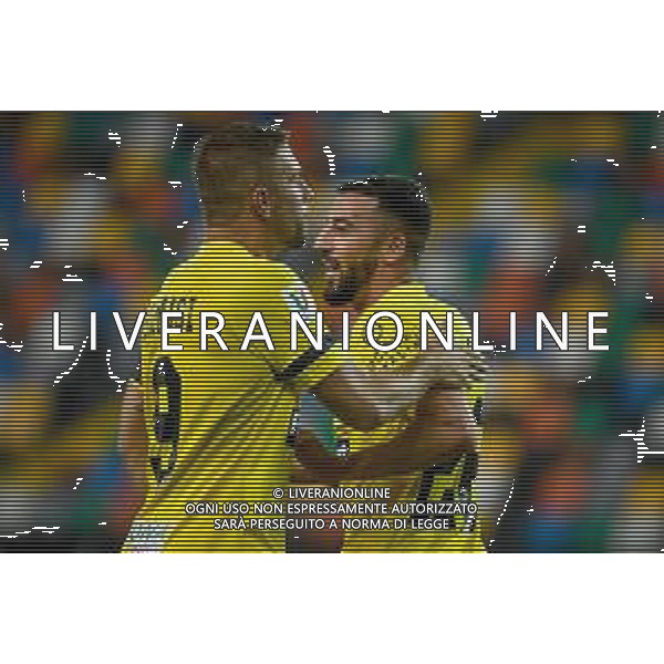 GriffoniE/LMedia - Trentaduesimi - Udinese vs Ascoli - Coppa Italia 2021/2022 13 agosto 2021 - Dacia Arena, Udine, Italia Nella foto: Soufiane Bidaoui (Ascoli) (D) consolato da Federico Dionisi (Ascoli) (S) @GriffoniE/LMedia/AGENZIA ALDO LIVERANI SAS