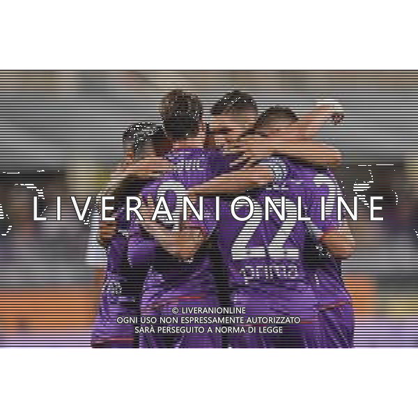 GuglielmiL/LMedia - Trentaduesimi - ACF Fiorentina vs Cosenza Calcio - Coppa Italia 2021/2022 13 agosto 2021 - Stadio Artemio Franchi, Firenze, Italia Nella foto: Esultanza Fiorentina @GuglielmiL/LMedia AG ALDO LIVERANI SAS