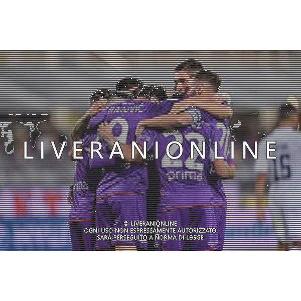 GuglielmiL/LMedia - Trentaduesimi - ACF Fiorentina vs Cosenza Calcio - Coppa Italia 2021/2022 13 agosto 2021 - Stadio Artemio Franchi, Firenze, Italia Nella foto: Esultanza Fiorentina @GuglielmiL/LMedia AG ALDO LIVERANI SAS