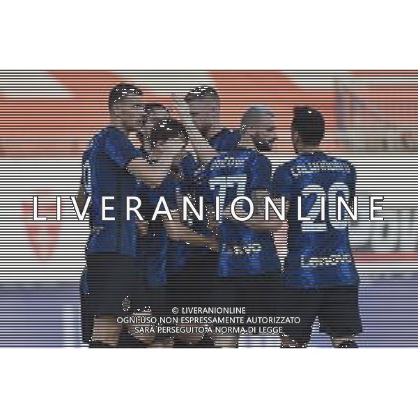 esultanza Inter dopo il gol dell\'1 a 0 dopo il gol di Nicolo\' Barella Inter vs Dinamo Kiev amichevole precampionato Monza 14-08-2021 U-Power Stadium foto Roberto Garavaglia/ag. Aldo Liverani sas/AGENZIA ALDO LIVERANI SAS