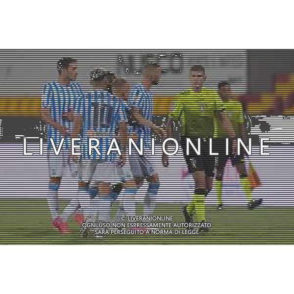 14-08-2021 BENEVENTO -COPPA ITALIA BENEVENTO SPAL NELLA FOTO: PROTESTE SPAL FOTO MOSCA, AG.LIVERANI