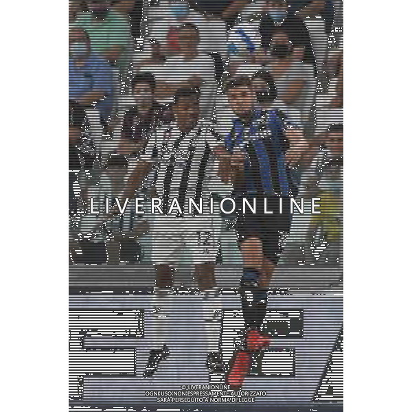 Torino 14.08.2021 Allianz Stadium Juventus vs Atalanta Amichevole pre campionato ©Manuela Viganti/Agenzia Aldo Liverani Nella foto: alex sandro e berat djimsiti ©VIGANTI/AGENZIA ALDO LIVERANI SAS