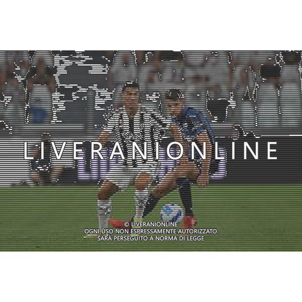 Torino 14.08.2021 Allianz Stadium Juventus vs Atalanta Amichevole pre campionato ©Manuela Viganti/Agenzia Aldo Liverani Nella foto: cristiano ronaldo e berat djimsiti ©VIGANTI/AGENZIA ALDO LIVERANI SAS