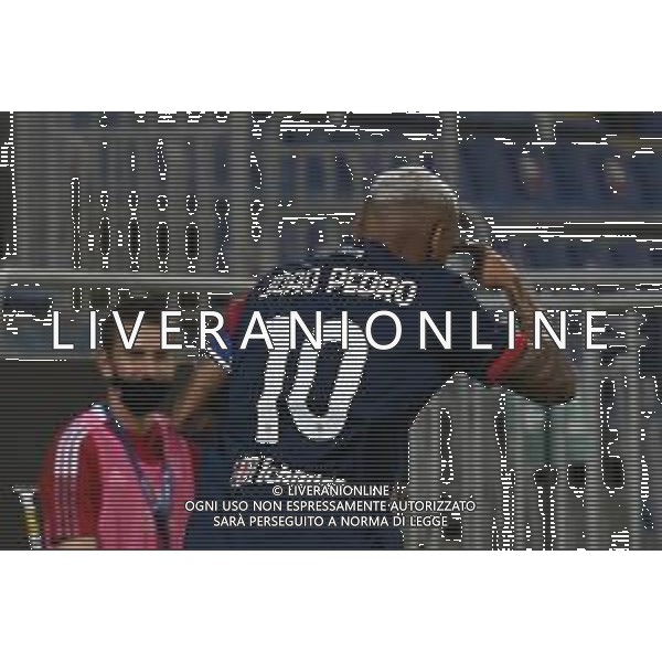 14-8-2021. Cagliari Calcio - Pisa Sporting Club. Sedicesimi Coppa Italia calcio. Italia, Sardegna, Cagliari, Stadio Unipol Domus. Salvatore Moi/Aldo Liverani s.a.s. Nella foto:Gol ed esultanza annullato Joao Pedro Cagliari