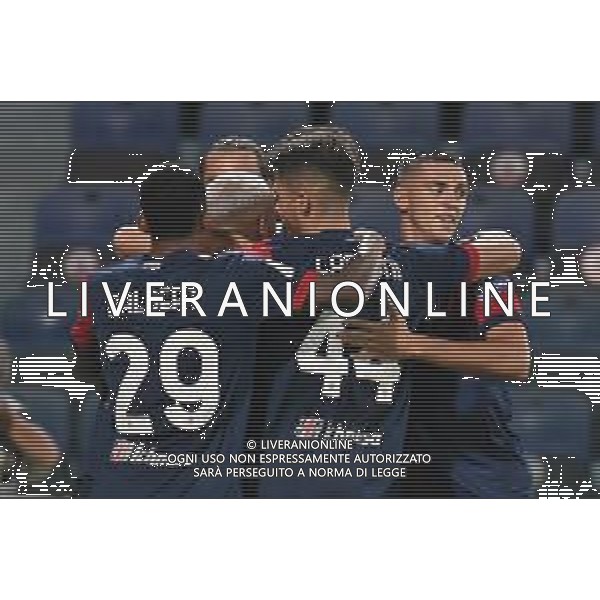 14-8-2021. Cagliari Calcio - Pisa Sporting Club. Sedicesimi Coppa Italia calcio. Italia, Sardegna, Cagliari, Stadio Unipol Domus. Salvatore Moi/Aldo Liverani s.a.s. Nella foto:Gol ed esultanza annullato Joao Pedro Cagliari