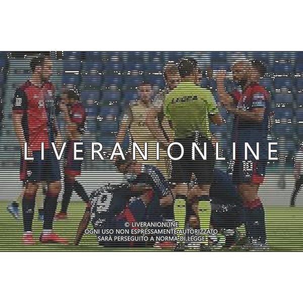14-8-2021. Cagliari Calcio - Pisa Sporting Club. Sedicesimi Coppa Italia calcio. Italia, Sardegna, Cagliari, Stadio Unipol Domus. Salvatore Moi/Aldo Liverani s.a.s. Nella foto: Fallo su Henrique Dalbert Cagliari