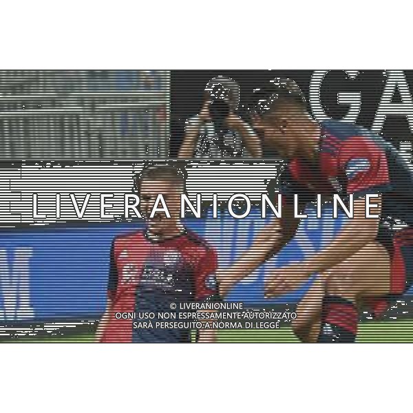14-8-2021. Cagliari Calcio - Pisa Sporting Club. Sedicesimi Coppa Italia calcio. Italia, Sardegna, Cagliari, Stadio Unipol Domus. Salvatore Moi/Aldo Liverani s.a.s. Nella foto: gol ed esultanza Marin Cagliari contro Pisa in casa.