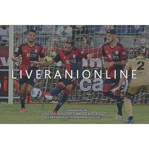 14-8-2021. Cagliari Calcio - Pisa Sporting Club. Sedicesimi Coppa Italia calcio. Italia, Sardegna, Cagliari, Stadio Unipol Domus. Salvatore Moi/Aldo Liverani s.a.s. Nella foto: Andrea Carboni Cagliari, Leonardo Pavoletti Cagliari, Alessandro Deiola Cagliari