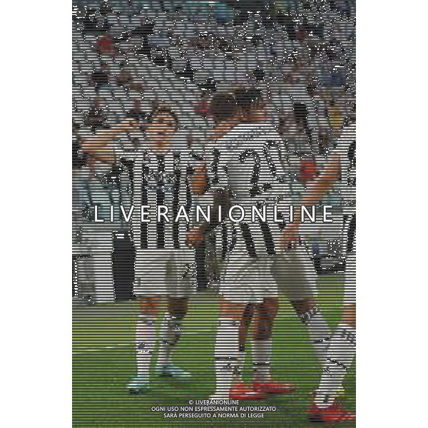 Torino 14.08.2021 Allianz Stadium Juventus vs Atalanta Amichevole pre campionato ©Manuela Viganti/Agenzia Aldo Liverani Nella foto: esultanza juventus dopo il gol di paulo dybala