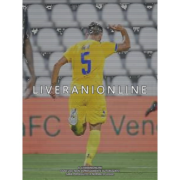 GriffoniE/LMedia - Trentaduesimi - Venezia vs Frosinone - Coppa Italia 2021/2022 15 agosto 2021 - Stadio Paolo Mazza, Ferrara, Italia Nella foto: Esultanza di Mirko Gori (Frosinone) per il gol 0-1 @GriffoniE/LMedia/AGENZIA ALDO LIVERANI SASAS