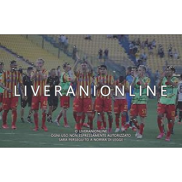 PARMA - LECCE TRENTADUESIMI COPPA ITALIA 15.08.2021 NELLA FOTO L\'ESULTANZA DEI GIOCATORI DEL LECCE A FINE GARA ©SANTANDREA/AGENZIA ALDO LIVERANI SASAS