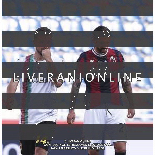 Bologna - Ternana Coppa Italia Tim Cup 16.08.2021 Nella foto : ESULTANZA DOPO IL GOL DI DAVIDE AGAZZI E LA DELUSIONE DI ROBERTO SORIANO ©SANTANDREA /AGENZIA ALDO LIVERANI SAS