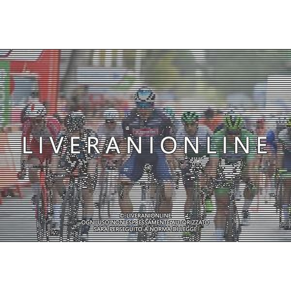 18-08-2021 Vuelta A Espana; Tappa 05 Tarancon - Albacete; 2021, Alpecin - Fenix; 2021, Deceuninck - Quick Step; 2021, Dsm; Philipsen, Jasper; Jakobsen, Fabio; Dainese, Alberto; Albacete; ©SIROTTI/AGENZIA ALDO LIVERANI SAS