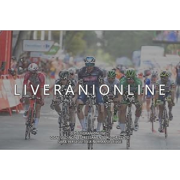 18-08-2021 Vuelta A Espana; Tappa 05 Tarancon - Albacete; 2021, Alpecin - Fenix; 2021, Deceuninck - Quick Step; 2021, Dsm; Philipsen, Jasper; Jakobsen, Fabio; Dainese, Alberto; Albacete; ©SIROTTI/AGENZIA ALDO LIVERANI SAS